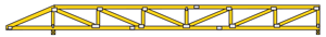 Flat Truss with Cantilever (Pratt Configuration)